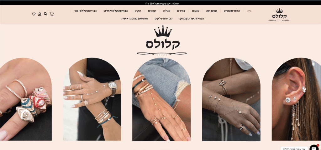 ניהול אתר תכשיטים
